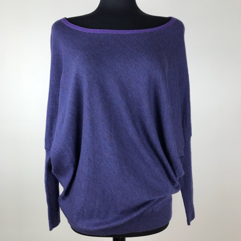 EILEEN FISHER Colorblock Merino Wool Dolman Swater